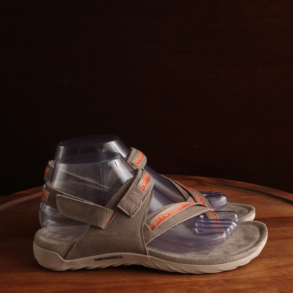 Merrell Sandals WMS SZ 8 Beige Terran 3 Cush Convert Post Coastal Outdoor Shoes